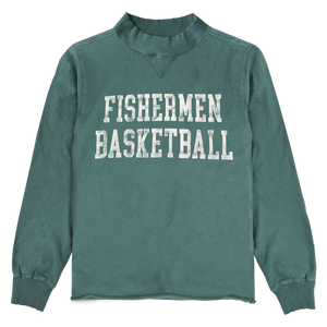 Fishermen Basketball Mock Neck  -  Blue Spruce