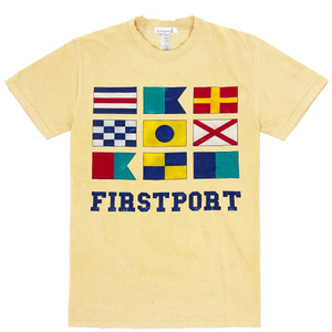 Firstport Nautical Flag T-Shirt - Butter Firstport Nautical Flag T-Shirt - Butter
