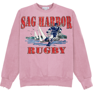 Sag Harbor Rugby Scene Crewneck - Mauve