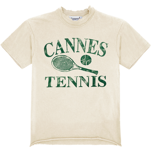 Weathered Series  Cannes Tennis T-shirt - Beige