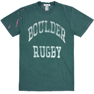 Weathered Boulder Colorado Rugby T-Shirt - Spruce