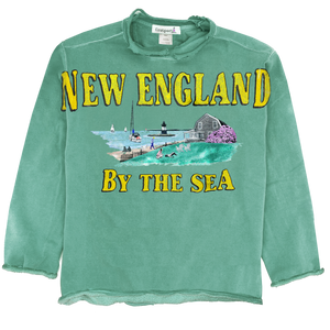New England by the Sea™ Billboard Crewneck - Washed Green New England by the Sea™ Billboard Crewneck - Washed Green