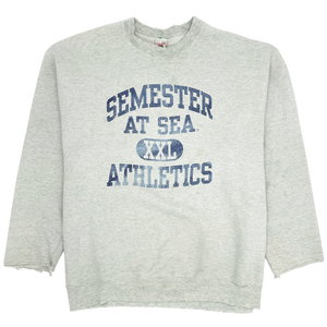 90s Semester At Sea Athletics Crewneck - Size: XL 90s Semester At Sea Athletics Crewneck - Size: XL