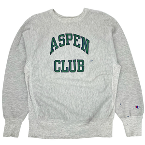 Grey "Aspen Club" Crewneck Champion - Size: XL Grey "Aspen Club" Crewneck Champion - Size: XL