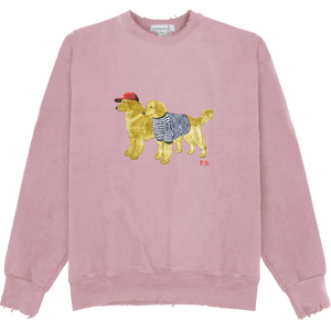 Lunden & Olivia Retrievers Crewneck  - Mauve