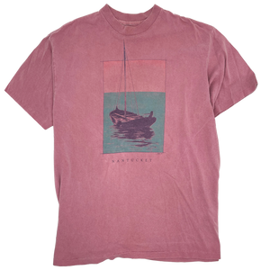 Vintage 90s Nantucket Sunset Sailboat Tee - Size: Vintage 90s Nantucket Sunset Sailboat Tee - Size:
