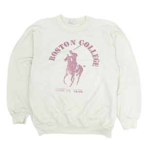 70s Boston College Country Club Crewneck - Size: L