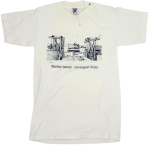 90s Shelter Island Greenport Ferry Tee - Size: S