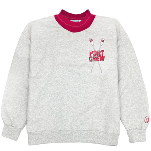 Port Crew Mock Neck Crewneck - Ash Port Crew Mock Neck Crewneck - Ash