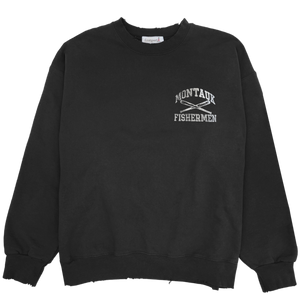 Montauk Fishermen Baseball essential Crewneck - Black