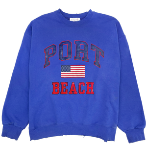 Port Beach USA Crewneck - Royal Port Beach USA Crewneck - Royal
