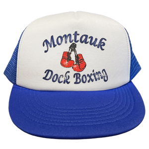 Montauk Dock Boxing Trucker Hat - White/Royal