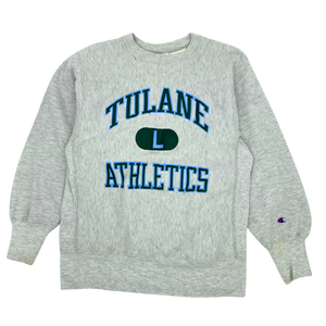 Vintage 80s Tulane Champion Reverse Weave Crewneck - Size: L