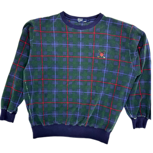 Vintage Ralph Lauren Plaid Polo Golf Sweater - Size: L