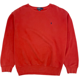 Vintage Polo Ralph Lauren Crewneck in bright red - Size: XL