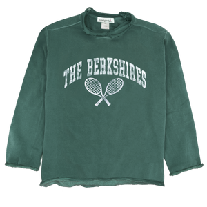 Weathered Berkshires Tennis Crewneck - Blue Spruce