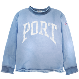 Port Arch Rollneck Sweatshirt - Washed Blue