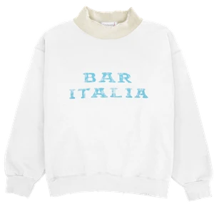 Bar Italia Mockneck - White/cream