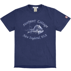 Firstport Cottage New England T-shirt - Navy