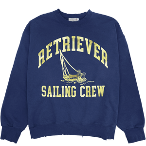 Firstport x Lunden & Olivia Port Stallings Retriever Sailing Crewneck - Navy