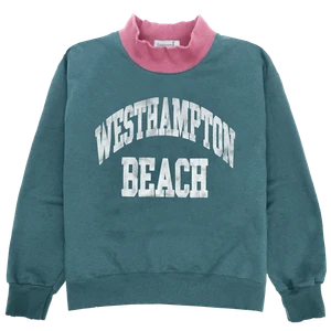 West Hampton Beach Mock neck - Cactus/Pink