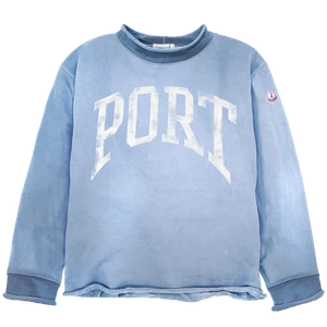 (RESTOCK) - Port Arch Rollneck Sweatshirt - Washed Blue