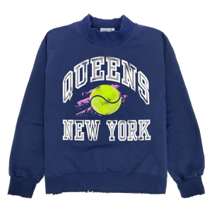 QUEENS NEW YORK TENNIS MOCKNECK (Limited)- NAVY
