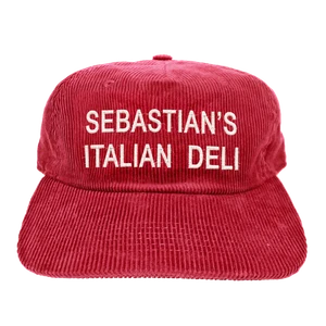 Sebastian's Italian Deli Corduroy Hat - Red