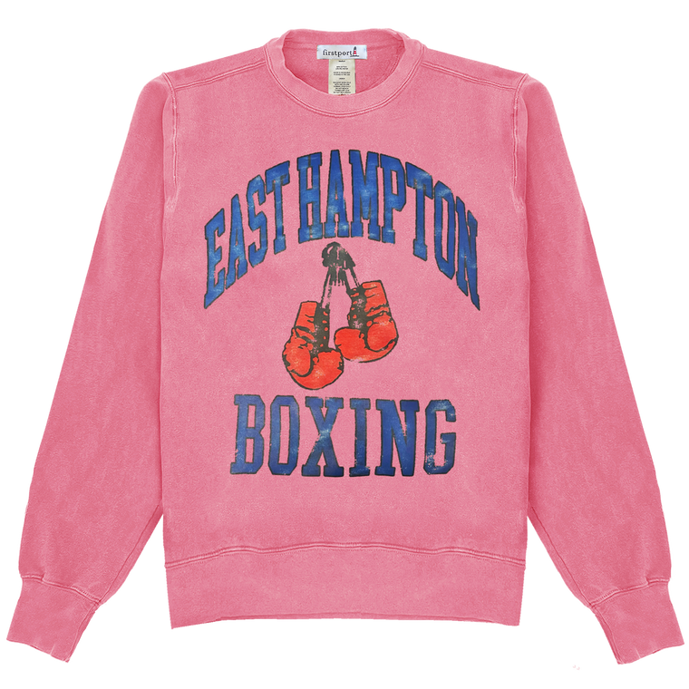 East Hampton NY Boxing Crewneck - Salmon