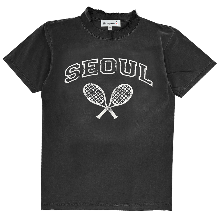 Weathered Series  Seoul Tennis T-shirt - Coal