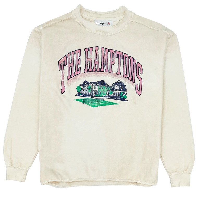 Weathered Series The Hamptons NY Sweatshirt - Cream