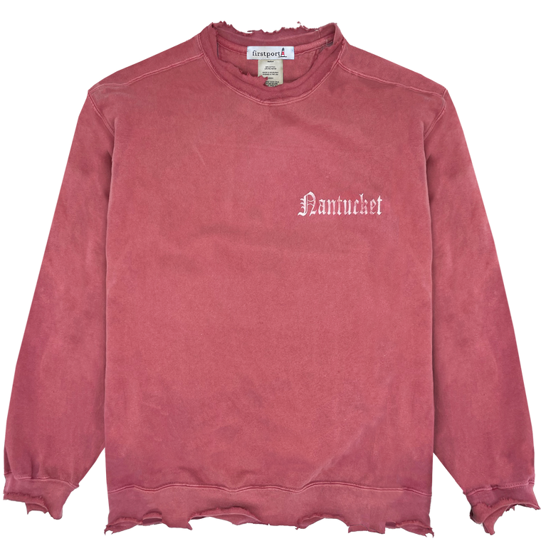 Weathered Series Nantucket Essential Spell-out Crewneck