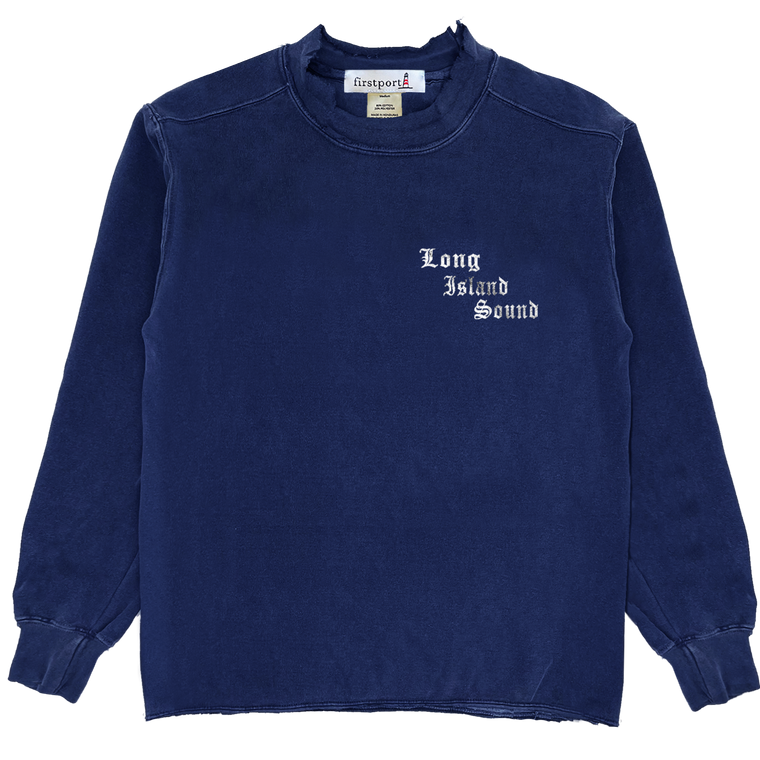 Weathered Long Island Sound Essential Crewneck - Navy