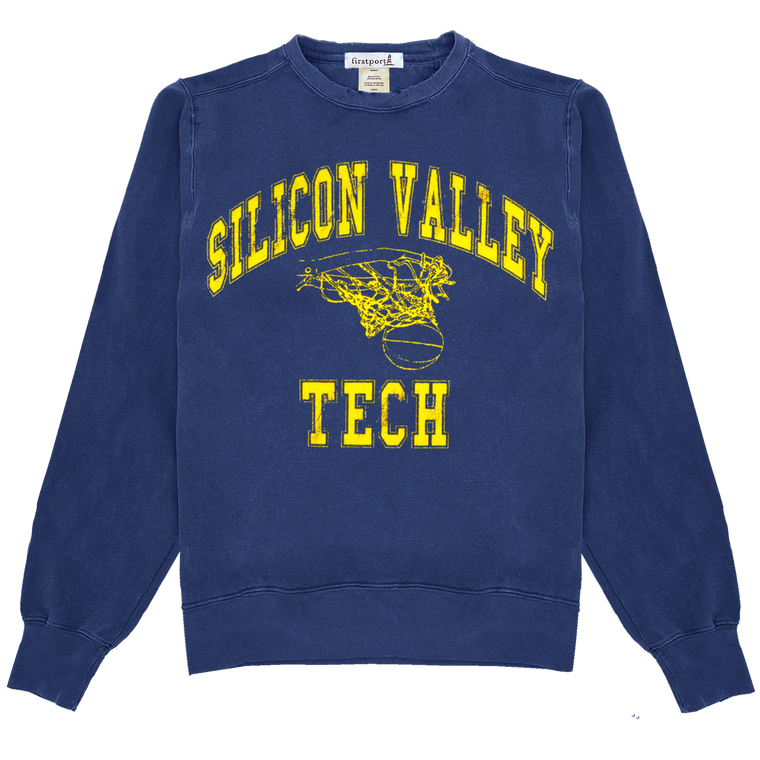 Silicon Valley Tech Bball Crewneck - Navy