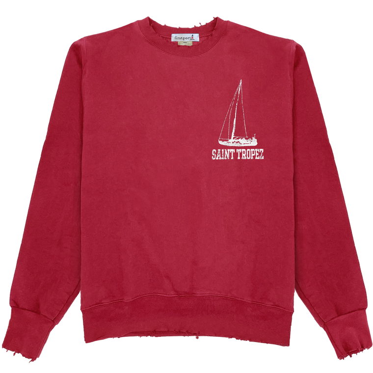 Saint Tropez Sail Essential Rugged Crewneck - Red