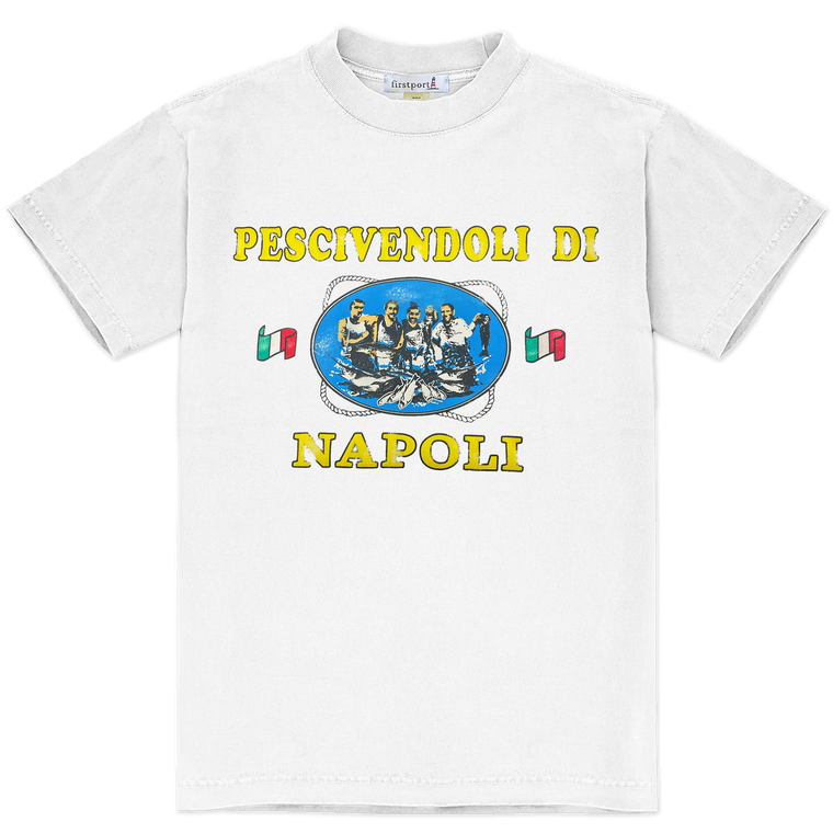 Weathered Napoli Fishmongers T-Shirt - White