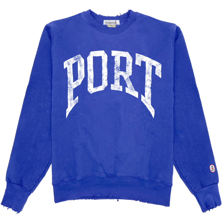 Port Signature Rugged Crewneck - Royal