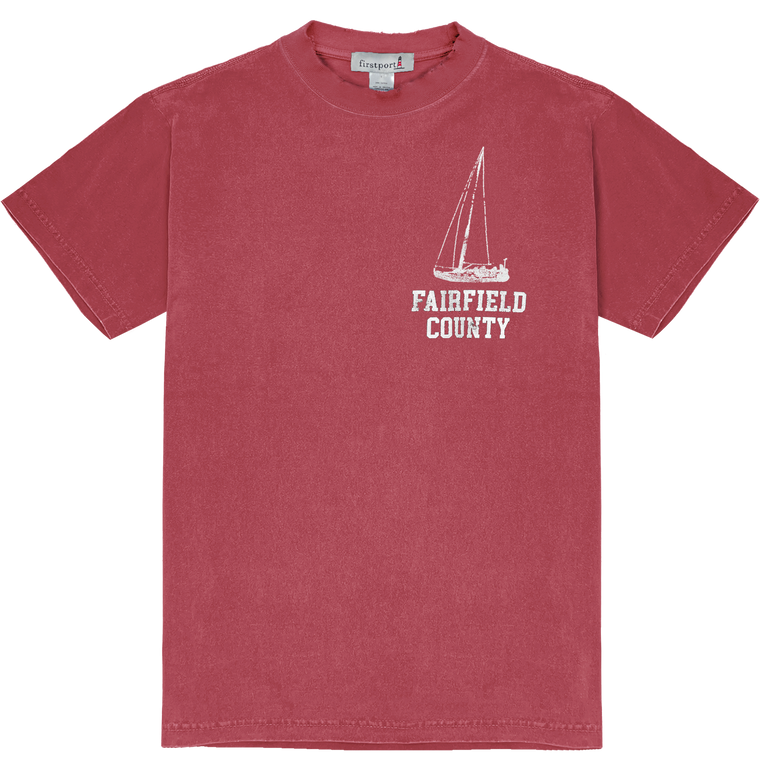Fairfield County Sail Essential T-shirt - Crimson