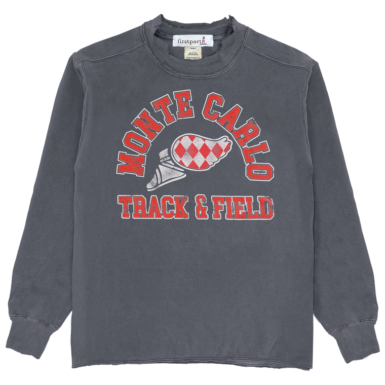 Monte Carlo Track & Field Weathered Crewneck Coal firstport