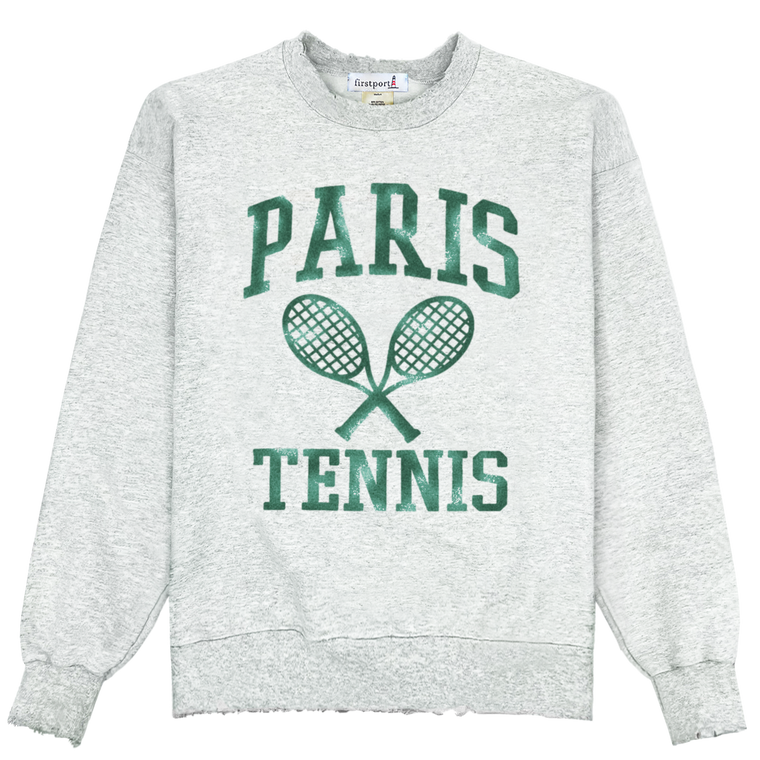 Paris Tennis Rugged Crewneck - Ash