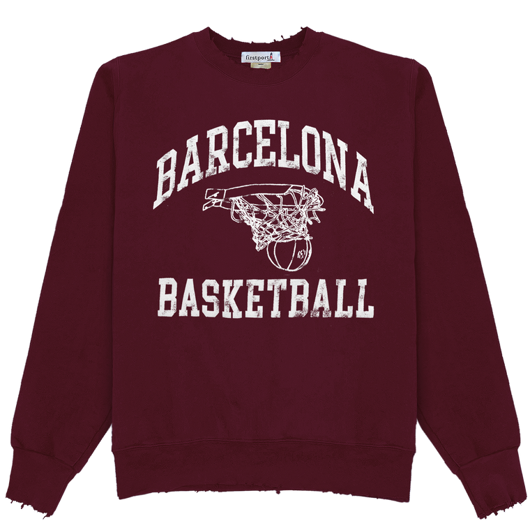 Barcelona Basketball Sweatshirt - Maroon