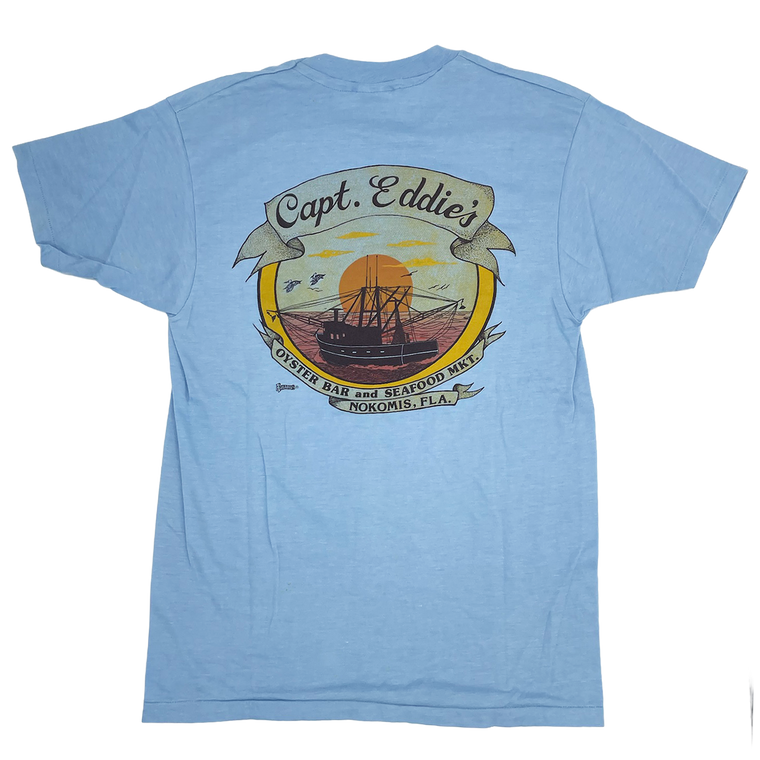 90s Capt. Eddie's Seafood and Oyster Bar Tee - Size: L