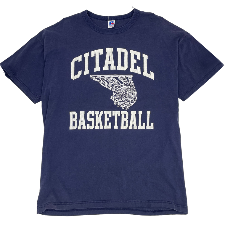 Citadel Basketball Navy T-shirt Russell Athletic - Size: XL