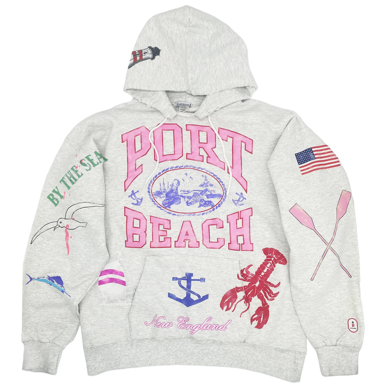 Port Beach Morning Hoodie - Ash