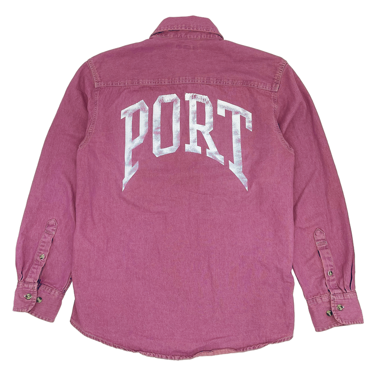 Port Arch button up - overdye Denim
