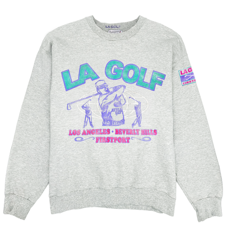 LA Golf x FIRSTPORT Retro Crewneck - Ash