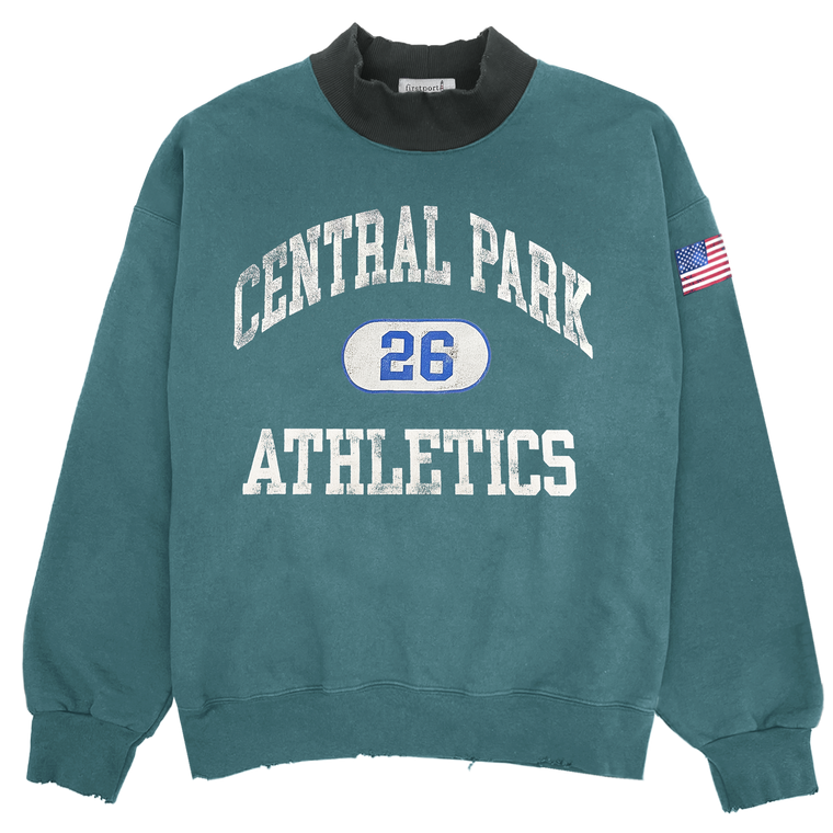 Central Park Athletics Mock Neck - Teal