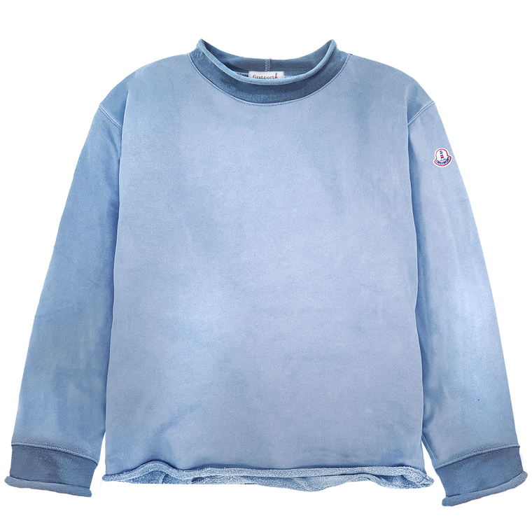 Port Rollneck Sweatshirt - Washed Blue