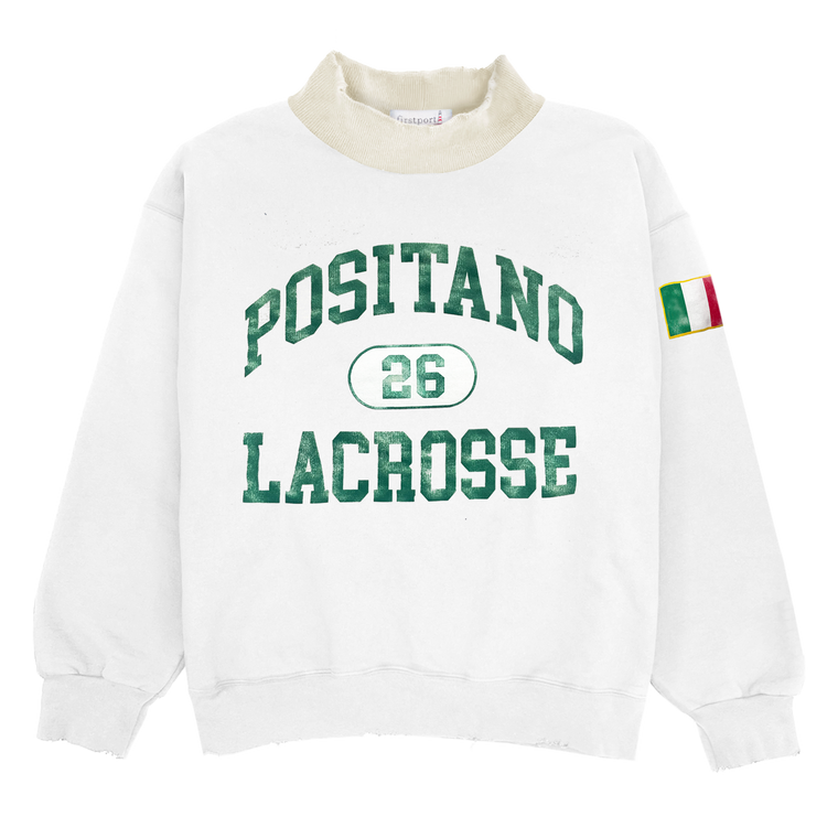 Positano Lacrosse Template Mockneck - White/Cream