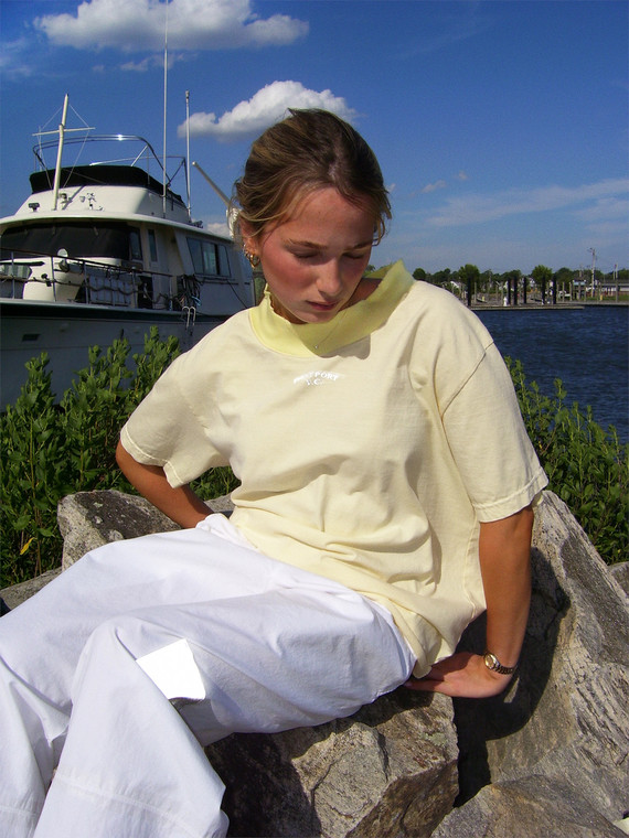FP YACHT CLUB Mini Mock neck T-shirt - Yellow/Cream